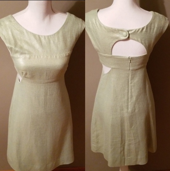 Anthropologie Dresses & Skirts - Anthro Maeve-Light Green Metallic Dress Anthropologie Dresses & Skirts - Anthro Maeve-Light Green Metallic Dress